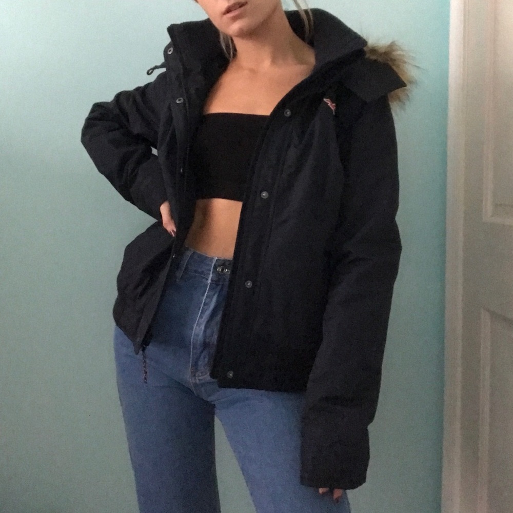 Hollister Navy All Weather Jacket